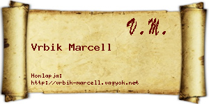 Vrbik Marcell névjegykártya