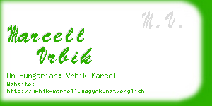 marcell vrbik business card